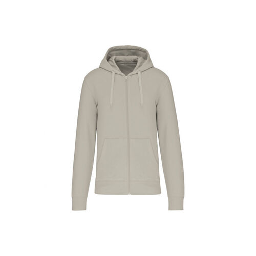 Sweat-shirt full zip &agrave; capuche K4030 CLAY