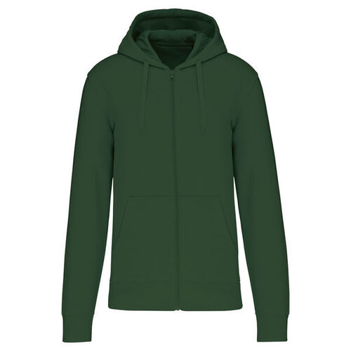 Sweat-shirt full zip &agrave; capuche K4030 FOREST GREEN