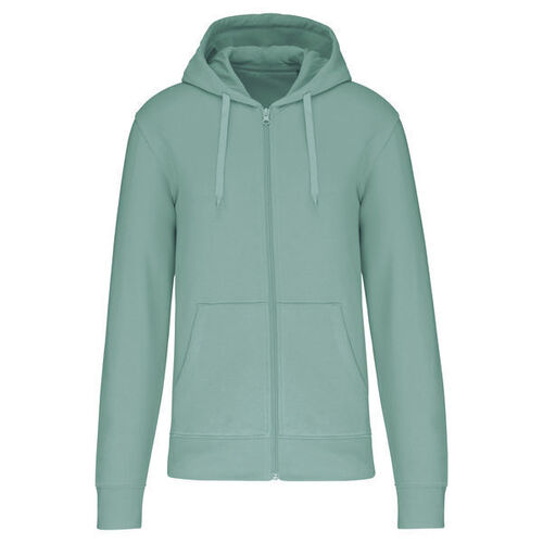 Sweat-shirt full zip &agrave; capuche K4030 SAGE