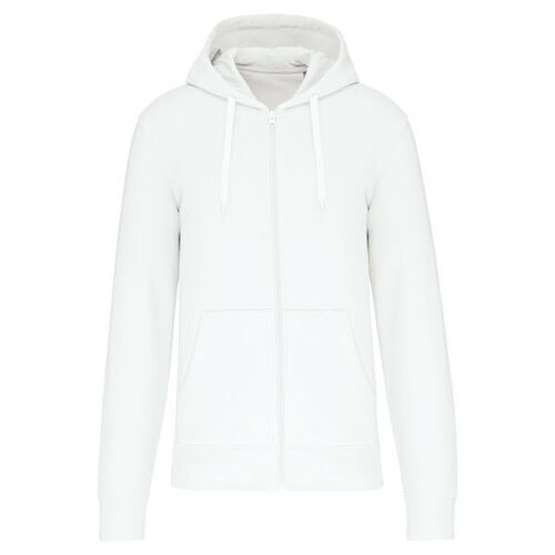 Sweat-shirt full zip &agrave; capuche K4030 WHITE