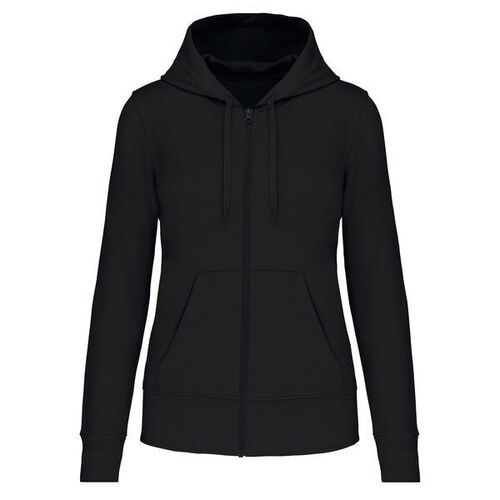 Sweat-shirt full zip &agrave; capuche K4031 BLACK