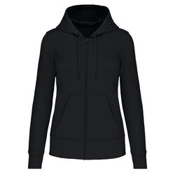 Sweat-shirt full zip &agrave; capuche K4031 BLACK