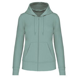 Sweat-shirt full zip &agrave; capuche K4031 SAGE