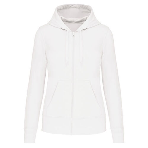 Sweat-shirt full zip &agrave; capuche K4031 WHITE